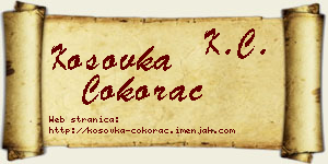Kosovka Čokorac vizit kartica